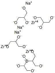 propane-1,2,3-triol, sodium zirconium salt Struktur