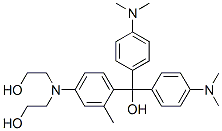 4-[bis(2-hydroxyethyl)amino]-alpha,alpha-bis[4-(dimethylamino)phenyl]-o-xylene-alpha-ol Struktur