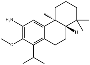 3-Phenanthrenamine, 4b,5,6,7,8,8a,9,10-octahydro-2-methoxy-4b,8,8-trimethyl-1-(1-methylethyl)-, (4bS,8aS)- Struktur