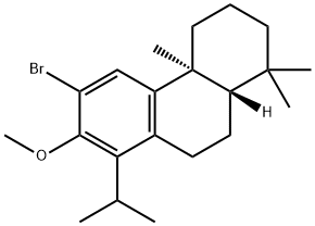 Phenanthrene, 6-bromo-1,2,3,4,4a,9,10,10a-octahydro-7-methoxy-1,1,4a-trimethyl-8-(1-methylethyl)-, (4aS,10aS)- Struktur