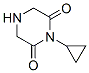 2,6-Piperazinedione,1-cyclopropyl-(9CI) Struktur