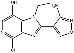 2-(4-氨基-1,2,5-噁二唑-3-基)-4-氯-1-乙基-1H-咪唑并[4,5-C]吡啶-7- 結(jié)構(gòu)式