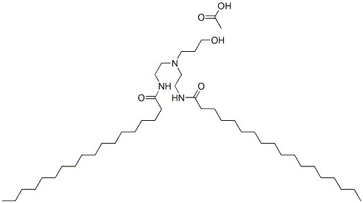 N,N'-[[(3-hydroxypropyl)imino]diethylene]distearamide monoacetate Struktur