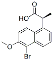 (S)-5-bromo-6-methoxy-alpha-methylnaphthalene-1-acetic acid Struktur