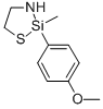 1-Thia-3-aza-2-silacyclopentane, 2-(p-methoxyphenyl)-2-methyl- Struktur