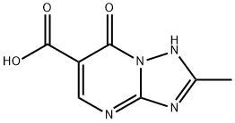 2-methyl-7-oxo-4,7-dihydro[1,2,4]triazolo[1,5-a]pyrimidine-6-carboxylic acid(SALTDATA: H2O) Struktur