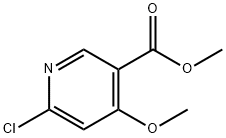 3-Pyridinecarboxylic acid, 6-chloro-4-methoxy-, methyl ester Struktur