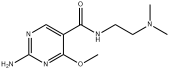 2-Amino-N-(2-(dimethylamino)ethyl)-4-methoxy-5-pyrimidinecarboxamide Struktur