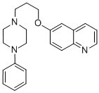 6-(3-(4-Phenyl-1-piperazinyl)propoxy)quinoline Struktur