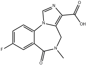 4H-IMIDAZO[1,5-A][1,4]BENZODIAZEPINE-3-CARBOXYLIC ACID, 8-FLUORO-5,6-DIHYDRO-5-METHYL-6-OXO- Struktur