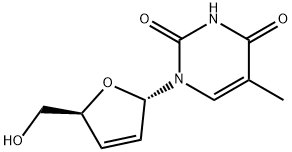 1-(2,3-DIDEOXY-A-D-GLYCERO-PENT-2-ENOFURANOSYL)THYMINE Struktur