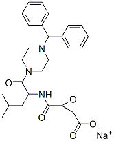 sodium 3-[[1-(4-benzhydrylpiperazin-1-yl)-4-methyl-1-oxo-pentan-2-yl]c arbamoyl]oxirane-2-carboxylate Structure