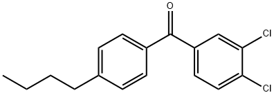 4-N-BUTYL-3',4'-DICHLOROBENZOPHENONE Struktur