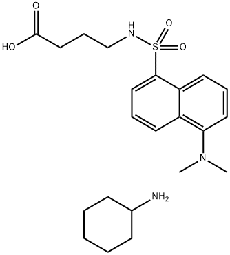 4-[[[5-(dimethylamino)-1-naphthyl]sulphonyl]amino]butyric acid, compound with cyclohexylamine (1:1) Struktur