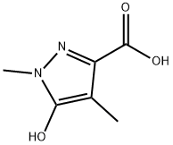 1H-Pyrazole-3-carboxylic  acid,  5-hydroxy-1,4-dimethyl- Struktur