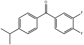 3,4-DIFLUORO-4'-ISO-PROPYLBENZOPHENONE Struktur