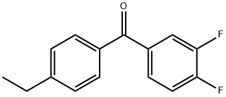 3,4-DIFLUORO-4'-ETHYLBENZOPHENONE Struktur