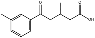 5-(3-METHYLPHENYL)-3-METHYL-5-OXOVALERIC ACID Struktur