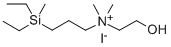 1-Propanaminium, 3-(diethylmethyl)-N-(2-hydroxyethyl)-N,N-dimethyl-, i odide Struktur