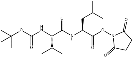 N-BOC-L-VALINYL-L-LEUCINYL N-HYDROXYSUCCINIMIDE ESTER Struktur