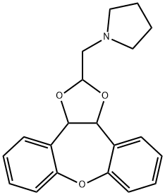 Pyrrolidine, 1-((3a,12b-dihydrodibenzo(b,f)-1,3-dioxolo(4,5-d)oxepin-2 -yl)methyl)- Struktur