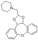 Piperidine, 1-((3a,12b-dihydrodibenzo(b,f)-1,3-dioxolo(4,5-d)oxepin-2- yl)methyl)- Struktur