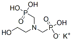 potassium trihydrogen [[(2-hydroxyethyl)imino]bis(methylene)]bisphosphonate Struktur