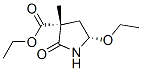 3-Pyrrolidinecarboxylicacid,5-ethoxy-3-methyl-2-oxo-,ethylester,cis-(9CI) Struktur