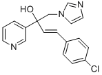 (3E)-4-(4-CHLOROPHENYL)-1-(1H-IMIDAZOL-1-YL)-2-PYRIDIN-3-YLBUT-3-EN-2-OL Struktur