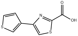 2-Thiazolecarboxylic  acid,4-(3-thienyl)- Struktur