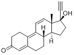 17-Hydroxy-19-nor-17alpha-pregna-4,9,11-trien-20-yn-3-one Struktur