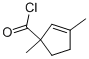 2-Cyclopentene-1-carbonyl chloride, 1,3-dimethyl- (9CI) Struktur