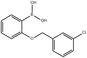 2-(3'-CHLOROBENZYLOXY)PHENYLBORONIC ACID Struktur