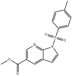 1H-Pyrrolo[2,3-b]pyridine-5-carboxylic acid, 1-[(4-methylphenyl)sulfonyl]-, methyl ester Struktur