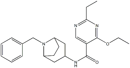 5-Pyrimidinecarboxamide, N-(8-benzyl-3-beta-nortropanyl)-4-ethoxy-2-et hyl- Struktur