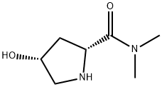 2-Pyrrolidinecarboxamide,  4-hydroxy-N,N-dimethyl-,  (2R,4R)- Struktur