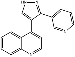 4-[3-(PYRIDIN-3-YL)-(1H)-PYRAZOL-4-YL]QUINOLINE
 Struktur