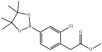 Methyl 2-(2-chloro-4-(4,4,5,5-tetramethyl-1,3,2-dioxaborolan-2-yl)phenyl)acetate Struktur