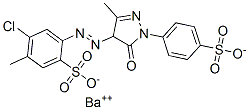 6-chloro-4-[[4,5-dihydro-3-methyl-5-oxo-1-(4-sulphophenyl)-1H-pyrazol-4-yl]azo]toluene-3-sulphonic acid, barium salt Struktur