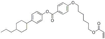 4-(6-Acryloyloxy-hexyloxy)benzoic acid 4-(4-propyl-cyclohexyl)phenyl ester Struktur