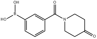 3-(4-OXOPIPERIDINE-1-CARBONYL)PHENYLBORONIC ACID Struktur