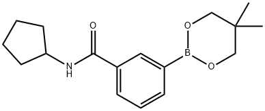 3-(CYCLOPENTYLAMINOCARBONYL)PHENYLBORONIC ACID, NEOPENTYL GLYCOL ESTER Struktur