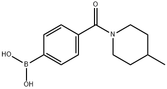 4-(4-METHYLPIPERIDINE-1-CARBONYL)PHENYLBORONIC ACID Struktur