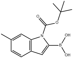 1-BOC-6-METHYLINDOLE-2-BORONIC ACID Struktur