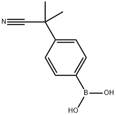 4-(2-氰基異丙基)苯基硼酸, 850568-67-1, 結(jié)構(gòu)式