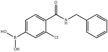 3-CHLORO-4-(N-BENZYLCARBAMOYL)PHENYLBORONIC ACID Struktur