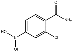 (4-AMINOCARBONYL-3-CHLORO)BENZENEBORONIC ACID Struktur