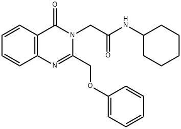 3(4H)-Quinazolineacetamide, N-cyclohexyl-4-oxo-2-(phenoxymethyl)- Struktur