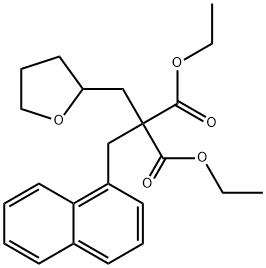 diethyl (1-naphthylmethyl)(tetrahydrofurfuryl)malonate Struktur