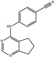 4-((6,7-Dihydro-5H-cyclopentapyrimidin-4-yl)amino)benzonitrile Struktur